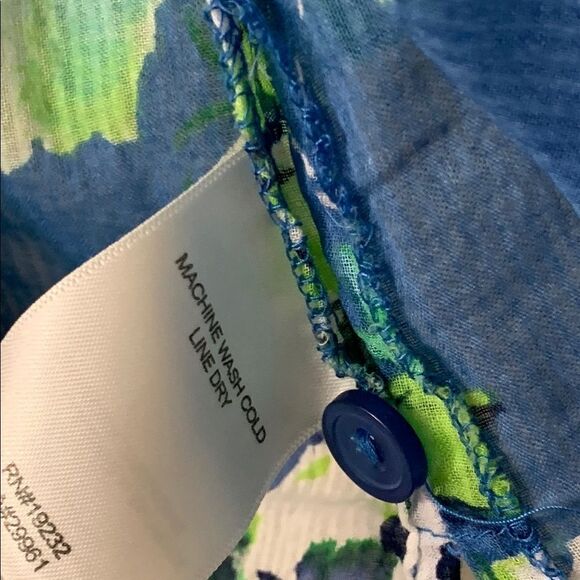 Alfred Dunner Size 14 Blue Floral Blouse with White Tank - Picture 7 of 9